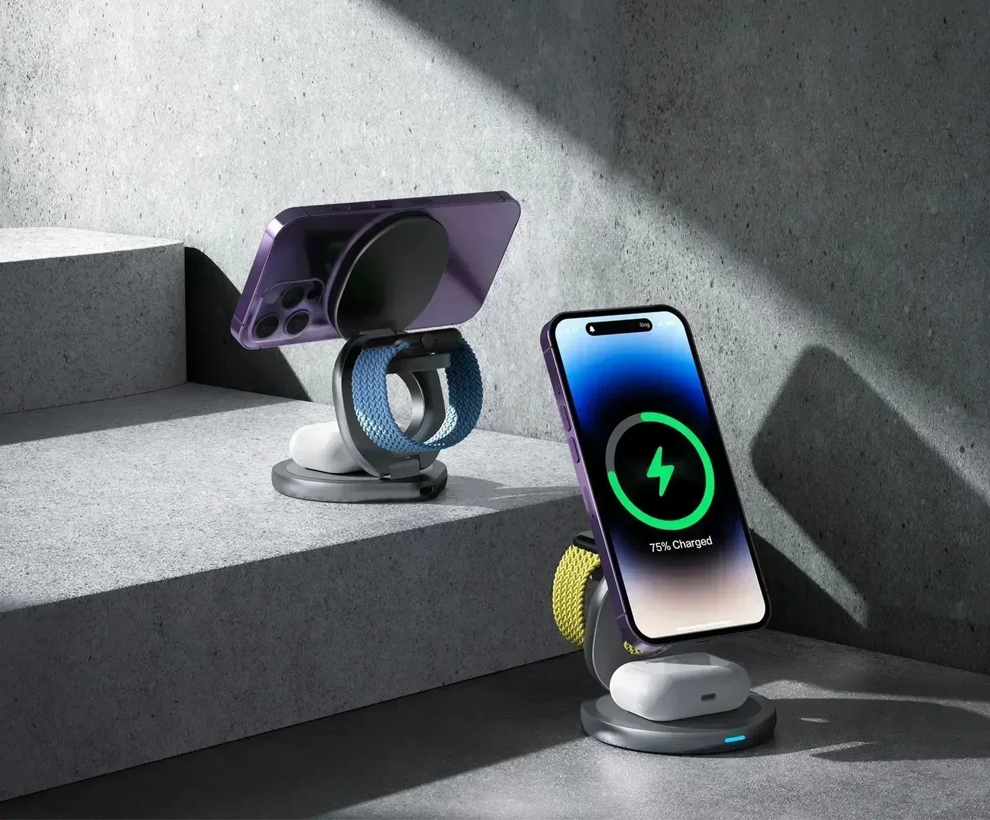 3 in 1 Magnetic Wireless Charger Stand