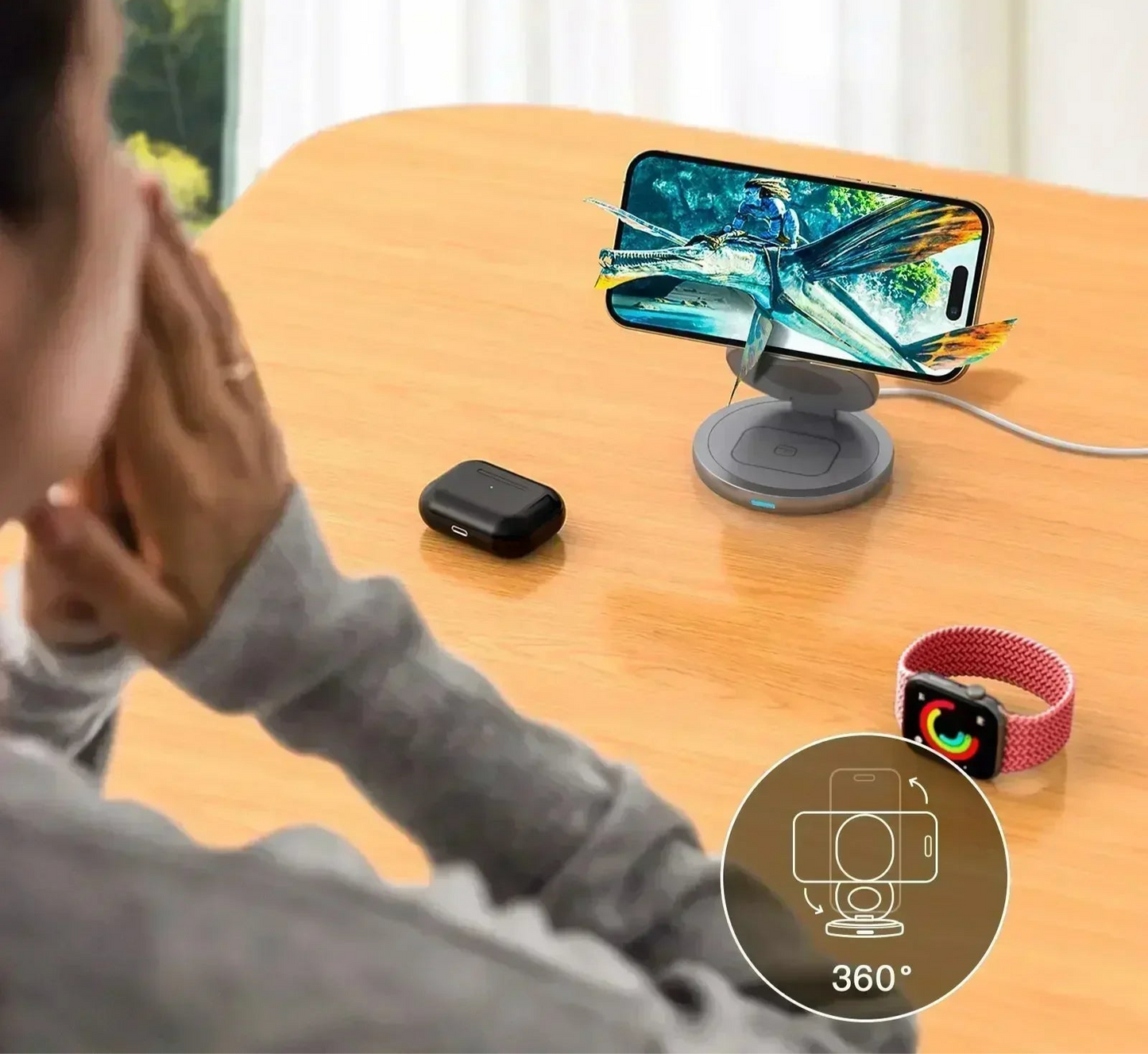 3 in 1 Magnetic Wireless Charger Stand