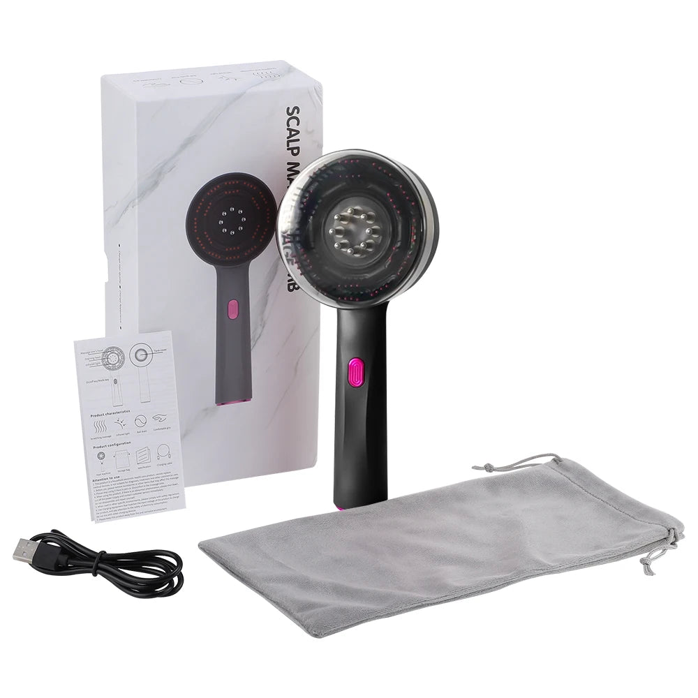 Red Light Electric Vibration Massage Comb